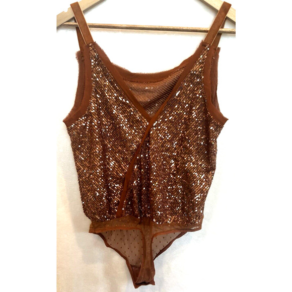 Intimately Free People Velvet Sequin Bodysuit Tank Size S Festival Party Event - Picture 11 of 16